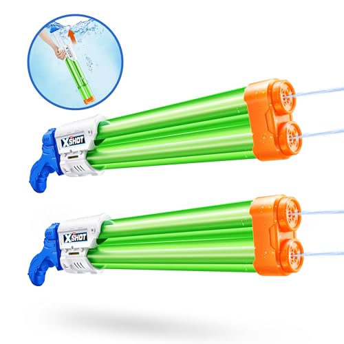 XSHOT Large Dual Stream Water Blaster by ZURU Dual Play Water Toy, Dual Stream Blaster, Big Water Toy for Children, Teen and Adults (2 Blasters) von XShot