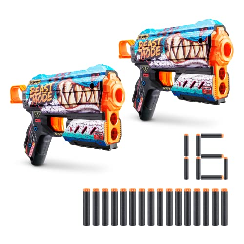 XSHOT Skins Flux, Beast Out, Foam Dart Blaster (2 Blasters, 16 Darts) Air Pocket Dart Technology, Major Brand Compatible, Toy Foam Dart Blaster for Kids, Teens, Adults, Frustration Free Packaging von XShot