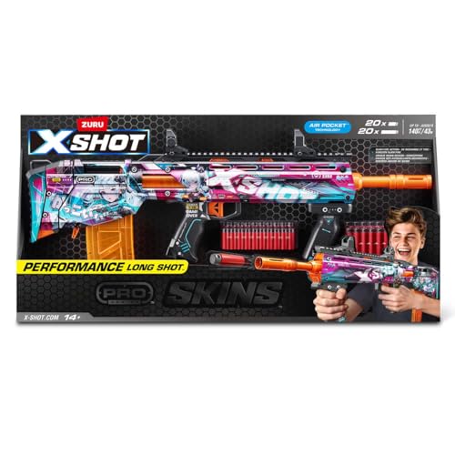 XSHOT Skins Pro Series Longshot Spielzeugpistole, 40 Darts XSHOT Skins Pro Series Longshot Spielzeugpistole, 40 Darts von XShot