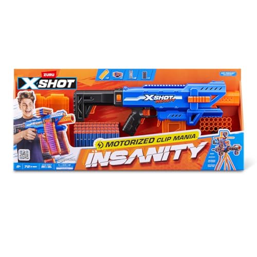 Zuru XSHOT Insanity Motorisierter Clip Blaster & 72 Darts von XShot