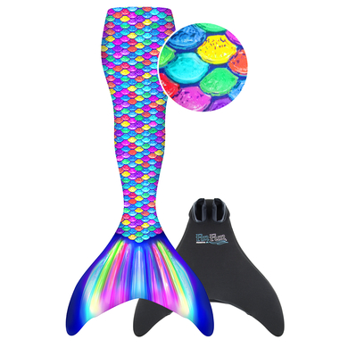 XTREM Toys and Sports Fin Fun Rainbow, Youth L/XL (140-164) von XTREM Toys and Sports