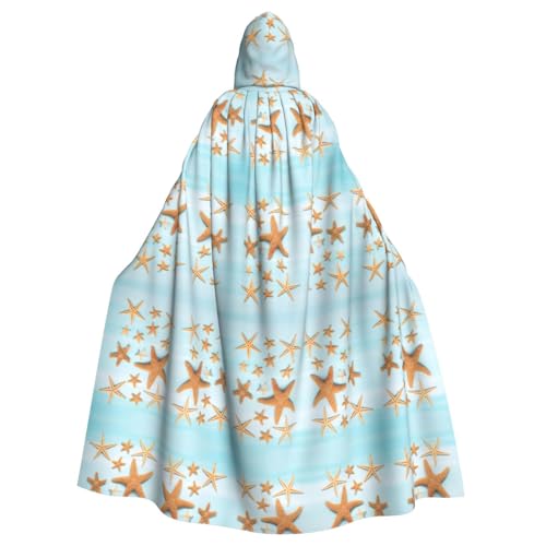 XTYGETY 3D-Maritim-Sommer-Druck, Unisex, Umhang mit Kapuze, Halloween, Robe, Sensenmann, Zauberer, gruseliges Cosplay-Kostüm von XTYGETY