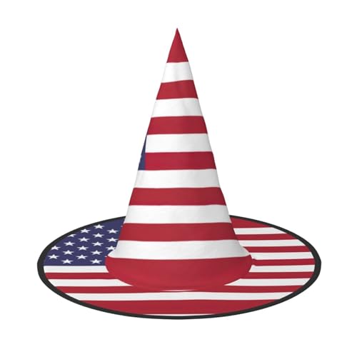 XTYGETY Amerikanische Flagge Druck Erwachsene Halloween Kostüm Zubehör Hexenhut Hexenhut Hexenhut für Party Karneval Rollenspiel XTYGETY Amerikanische Flagge Druck Erwachsene Halloween Kostüm Zubehör Hexenhut Hexenhut Hexenhut für Party Karneval Rollenspiel von XTYGETY