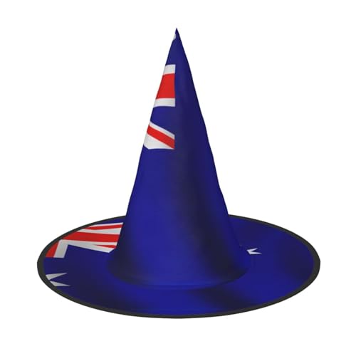 XTYGETY Australische Flagge Druck Erwachsene Halloween Kostüm Zubehör Hexenhut Hexenhut für Party Karneval Rollenspiel von XTYGETY