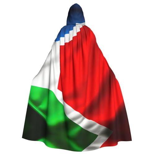 XTYGETY Costa Rica-Flagge, 1 Druck, Unisex, Umhang mit Kapuze, Umhang, Robe, Sensenmann, Zauberer, gruseliges Cosplay-Kostüm von XTYGETY