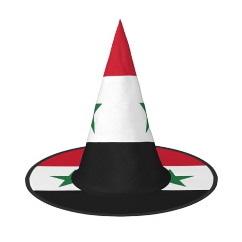 XTYGETY Flagge der Syrischen Arabischen Republik Druck Erwachsene Halloween Kostüm Zubehör Hexenhut Hexenhut für Party Karneval Rollenspiel XTYGETY Flagge der Syrischen Arabischen Republik Druck Erwachsene Halloween Kostüm Zubehör Hexenhut Hexenhut für Party Karneval Rollenspiel von XTYGETY