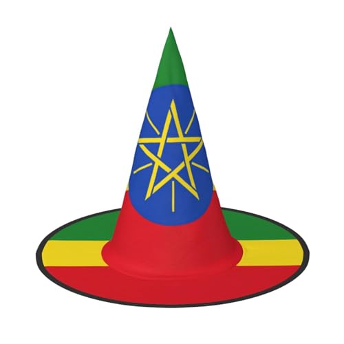 XTYGETY Flagge von Äthiopien Druck Erwachsene Halloween Kostüm Zubehör Hexenhut Hexenhut Hexenhut für Party Karneval Rollenspiel XTYGETY Flagge von Äthiopien Druck Erwachsene Halloween Kostüm Zubehör Hexenhut Hexenhut Hexenhut für Party Karneval Rollenspiel von XTYGETY