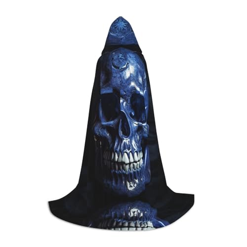 XTYGETY Halloween beweglicher Skelett-Totenkopf-Aufdruck, Kapuzenumhang mit Kapuze, perfekt für Halloween, Cosplay-Kostüme XTYGETY Halloween beweglicher Skelett-Totenkopf-Aufdruck, Kapuzenumhang mit Kapuze, perfekt für Halloween, Cosplay-Kostüme von XTYGETY