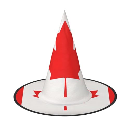 XTYGETY Kanadische Flagge Druck Erwachsene Halloween Kostüm Zubehör Hexenhut Hexenhut Hexenhut für Party Karneval Rollenspiel XTYGETY Kanadische Flagge Druck Erwachsene Halloween Kostüm Zubehör Hexenhut Hexenhut Hexenhut für Party Karneval Rollenspiel von XTYGETY