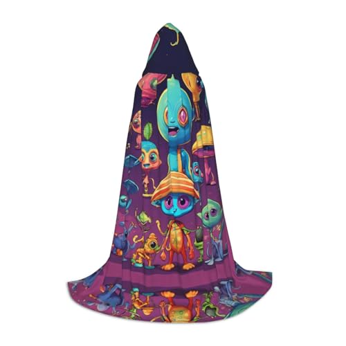 XTYGETY Kapuzenumhang mit Astronauten- und Alien-Druck, perfekt für Halloween, Cosplay-Kostüme XTYGETY Kapuzenumhang mit Astronauten- und Alien-Druck, perfekt für Halloween, Cosplay-Kostüme von XTYGETY
