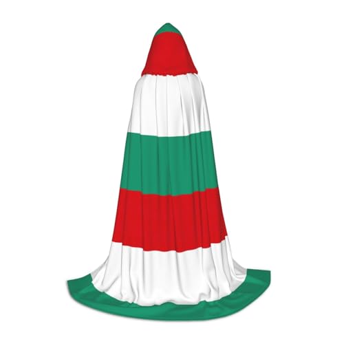 XTYGETY Kapuzenumhang mit bulgarischer Flagge, perfekt für Halloween, Cosplay-Kostüme von XTYGETY