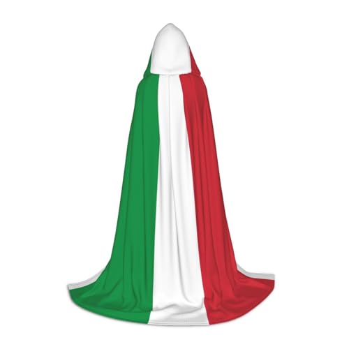 XTYGETY Kapuzenumhang mit italienischer Flagge, perfekt für Halloween, Cosplay-Kostüme von XTYGETY