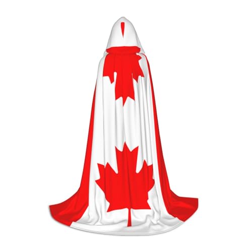 XTYGETY Kapuzenumhang mit kanadischer Flagge, perfekt für Halloween, Cosplay-Kostüme XTYGETY Kapuzenumhang mit kanadischer Flagge, perfekt für Halloween, Cosplay-Kostüme von XTYGETY