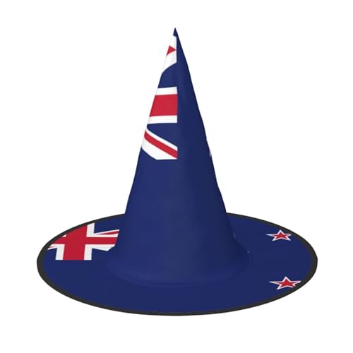 XTYGETY Neuseeland-Flagge, Druck, Erwachsene, Halloween-Kostüm, Zubehör, Hexenhut, Hexenhut, für Party, Karneval, Rollenspiel XTYGETY Neuseeland-Flagge, Druck, Erwachsene, Halloween-Kostüm, Zubehör, Hexenhut, Hexenhut, für Party, Karneval, Rollenspiel von XTYGETY