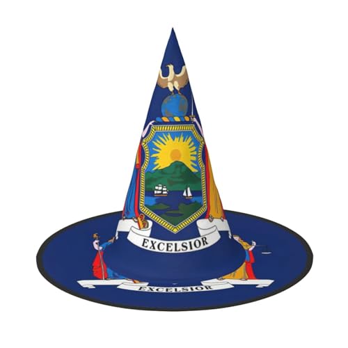 XTYGETY New York State Flag Print Erwachsene Halloween Kostüm Zubehör Hexenhut Hexenhut Hexenhut für Party Karneval Rollenspiel XTYGETY New York State Flag Print Erwachsene Halloween Kostüm Zubehör Hexenhut Hexenhut Hexenhut für Party Karneval Rollenspiel von XTYGETY