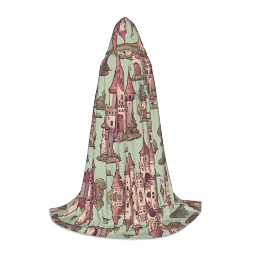 XTYGETY Niedlicher Kapuzenumhang mit Märchenschloss 02, mit Kapuze, perfekt für Halloween, Cosplay-Kostüme XTYGETY Niedlicher Kapuzenumhang mit Märchenschloss 02, mit Kapuze, perfekt für Halloween, Cosplay-Kostüme von XTYGETY