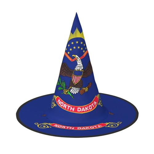 XTYGETY North Dakota Staatsflagge Druck Erwachsene Halloween Kostüm Zubehör Hexenhut Hexenhut Hexenhut für Party Karneval Rollenspiel XTYGETY North Dakota Staatsflagge Druck Erwachsene Halloween Kostüm Zubehör Hexenhut Hexenhut Hexenhut für Party Karneval Rollenspiel von XTYGETY