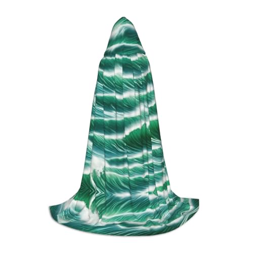 XTYGETY Ocean Green Wave Surf 01 Kapuzenumhang mit Kapuze, perfekt für Halloween, Cosplay-Kostüme XTYGETY Ocean Green Wave Surf 01 Kapuzenumhang mit Kapuze, perfekt für Halloween, Cosplay-Kostüme von XTYGETY