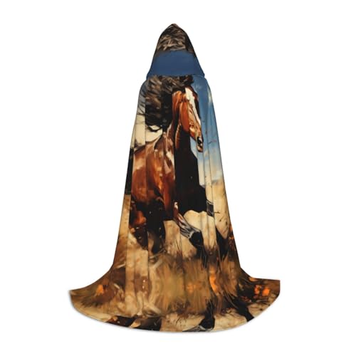 XTYGETY Pferde Running Art Print Kapuzenmantel Dress-Up Roben Mantel mit Kapuze Mäntel perfekt für Halloween Cosplay Kostüme XTYGETY Pferde Running Art Print Kapuzenmantel Dress-Up Roben Mantel mit Kapuze Mäntel perfekt für Halloween Cosplay Kostüme von XTYGETY