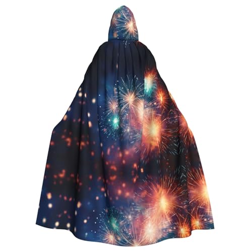 XTYGETY Pyrotechnik-Druck, Unisex, Umhang mit Kapuze, Halloween, Sensenmann, Zauberer, gruseliges Cosplay-Kostüm XTYGETY Pyrotechnik-Druck, Unisex, Umhang mit Kapuze, Halloween, Sensenmann, Zauberer, gruseliges Cosplay-Kostüm von XTYGETY