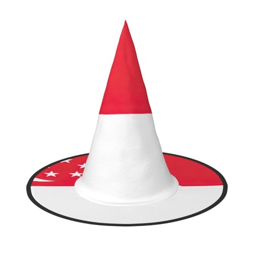 XTYGETY Singapur-Flagge, Druck, Erwachsene, Halloween-Kostüm, Zubehör, Hexenhut, Hexenhut, für Party, Karneval, Rollenspiel XTYGETY Singapur-Flagge, Druck, Erwachsene, Halloween-Kostüm, Zubehör, Hexenhut, Hexenhut, für Party, Karneval, Rollenspiel von XTYGETY
