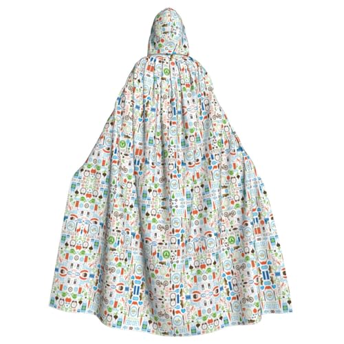 XTYGETY The Nature Wildlands Activities Unisex Umhang Halloween Kapuzenumhang Robe Sensenmann Zauberer Gruseliges Cosplay-Kostüm von XTYGETY