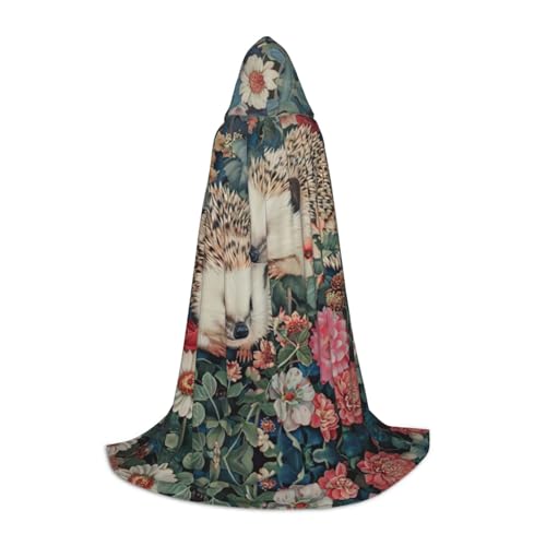 XTYGETY Umhang mit Kapuze und Igel-Aufdruck, perfekt für Halloween, Cosplay-Kostüme XTYGETY Umhang mit Kapuze und Igel-Aufdruck, perfekt für Halloween, Cosplay-Kostüme von XTYGETY