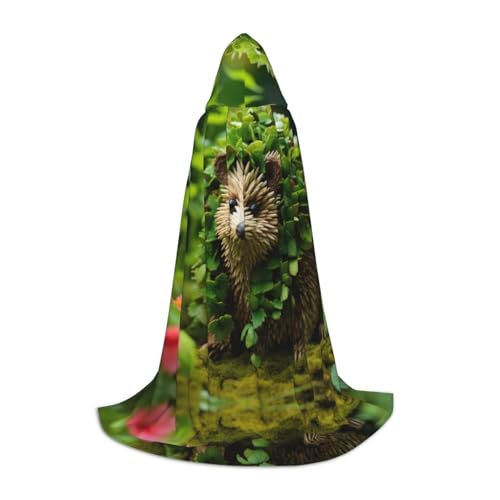 XTYGETY Umhang mit Kapuze und Igel-Aufdruck, perfekt für Halloween, Cosplay-Kostüme XTYGETY Umhang mit Kapuze und Igel-Aufdruck, perfekt für Halloween, Cosplay-Kostüme von XTYGETY