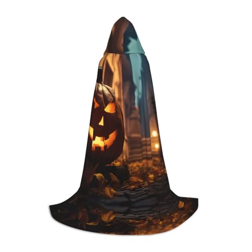 XTYGETY Umhang mit Kapuze und Kürbissen, perfekt für Halloween, Cosplay-Kostüme von XTYGETY