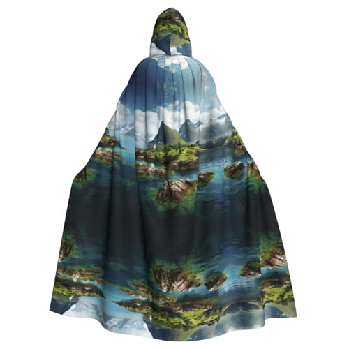 XTYGETY Umhang mit Norwegeninseln, Unisex, Umhang, Halloween, Kapuzenumhang, Robe, Sensenmann, Zauberer, gruseliges Cosplay-Kostüm XTYGETY Umhang mit Norwegeninseln, Unisex, Umhang, Halloween, Kapuzenumhang, Robe, Sensenmann, Zauberer, gruseliges Cosplay-Kostüm von XTYGETY