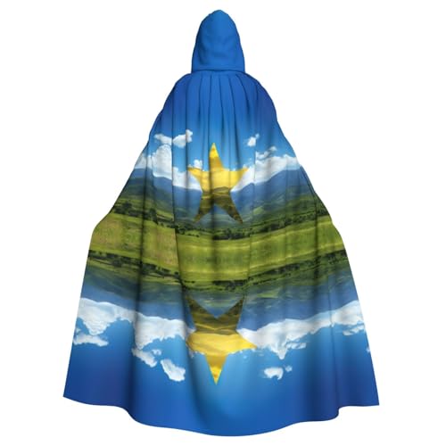 XTYGETY Umhang mit Venezuela-Flagge, Unisex, Umhang, Halloween, Kapuzenumhang, Robe, Sensenmann, Zauberer, gruseliges Cosplay-Kostüm von XTYGETY