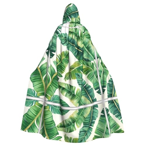 XTYGETY Umhang mit tropischen Bananenpalmenblättern, Unisex, Umhang, Halloween, Kapuzenumhang, Robe, Sensenmann, Zauberer, gruseliges Cosplay-Kostüm XTYGETY Umhang mit tropischen Bananenpalmenblättern, Unisex, Umhang, Halloween, Kapuzenumhang, Robe, Sensenmann, Zauberer, gruseliges Cosplay-Kostüm von XTYGETY