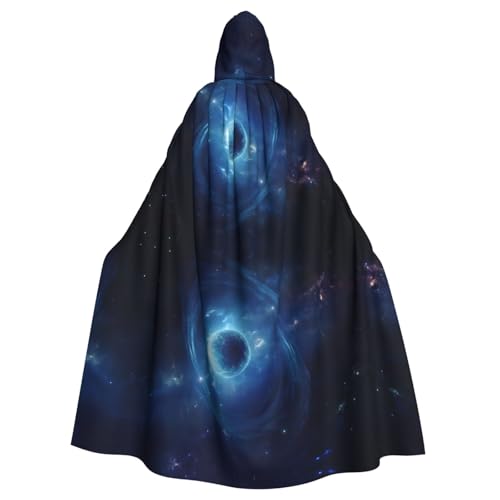 XTYGETY Unisex Umhang mit Galaxie-Planeten-Druck, Halloween, Kapuzenumhang, Robe, Sensenmann, Zauberer, gruseliges Cosplay-Kostüm XTYGETY Unisex Umhang mit Galaxie-Planeten-Druck, Halloween, Kapuzenumhang, Robe, Sensenmann, Zauberer, gruseliges Cosplay-Kostüm von XTYGETY