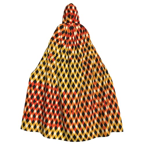 XTYGETY Unisex Umhang mit Kapuze und Indianer-Druck, Motiv: Sensenmann, Zauberer, gruseliges Cosplay-Kostüm von XTYGETY