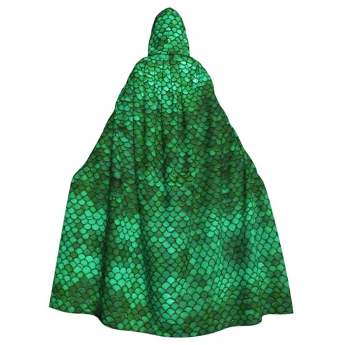 XTYGETY Unisex Umhang mit magischem Muster und Kapuze, für Halloween, Sensenmann, Zauberer, gruseliges Cosplay-Kostüm von XTYGETY