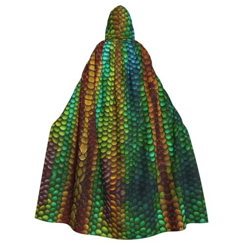 XTYGETY Unisex Umhang mit magischem Muster und Kapuze, für Halloween, Sensenmann, Zauberer, gruseliges Cosplay-Kostüm von XTYGETY