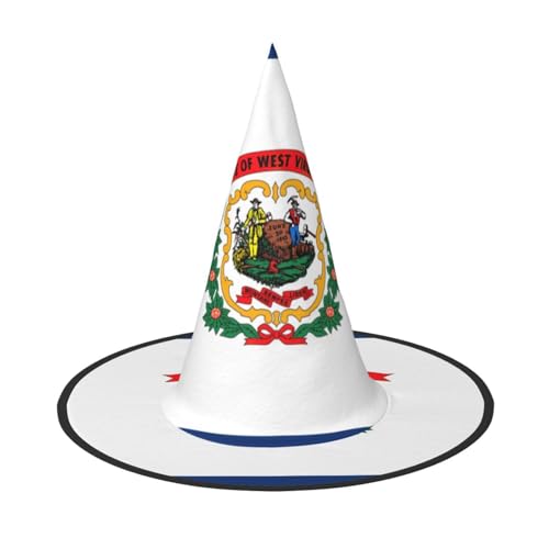 XTYGETY West Virginia Staatsflagge Druck Erwachsene Halloween Kostüm Zubehör Hexenhut Hexenhut Hexenhut für Party Karneval Rollenspiel XTYGETY West Virginia Staatsflagge Druck Erwachsene Halloween Kostüm Zubehör Hexenhut Hexenhut Hexenhut für Party Karneval Rollenspiel von XTYGETY