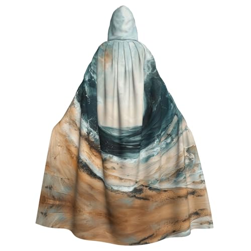 XTYGETY Within The Tides Unisex Umhang Halloween Kapuzenumhang Robe Sensenmann Zauberer Gruseliges Cosplay-Kostüm von XTYGETY