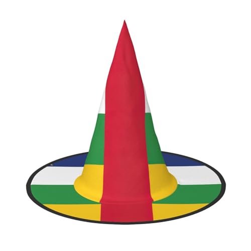 XTYGETY Zentralafrikanische Flagge, Druck für Erwachsene, Halloween-Kostüm, Zubehör, Hexenhut, Hexenhut, für Party, Karneval, Rollenspiel XTYGETY Zentralafrikanische Flagge, Druck für Erwachsene, Halloween-Kostüm, Zubehör, Hexenhut, Hexenhut, für Party, Karneval, Rollenspiel von XTYGETY