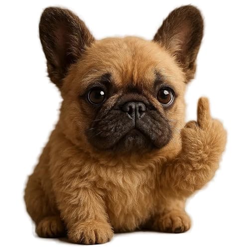 XUANXUANQZ Niedliche Plüsch-Mittelfinger-Hochlandkuh, kleines Plüschtier mit rebellischem Mittelfinger, für Büro & Zuhause (Hunde) von XUANXUANQZ
