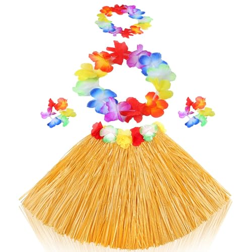 XUDUOO Hawaii-Kostüm, hawaiianische Girlande, Halskette, Armbänder, Luau-Röcke für Hawaii-Kostüm, tropisches Luau-Geburtstagsparty-Zubehör, Tanzaufführungen XUDUOO Hawaii-Kostüm, hawaiianische Girlande, Halskette, Armbänder, Luau-Röcke für Hawaii-Kostüm, tropisches Luau-Geburtstagsparty-Zubehör, Tanzaufführungen von XUDUOO