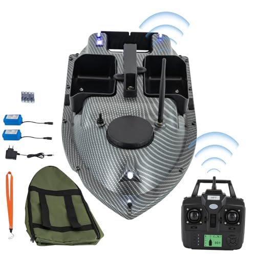 XUEMANSHOP RC-Boot Futterboot, 600m Fischköderboot mit GPS, 2 kg Beladung, 99 Positionierungspunkte, Dual Motoren, für Flüssen, Seen und Meeren XUEMANSHOP RC-Boot Futterboot, 600m Fischköderboot mit GPS, 2 kg Beladung, 99 Positionierungspunkte, Dual Motoren, für Flüssen, Seen und Meeren von XUEMANSHOP