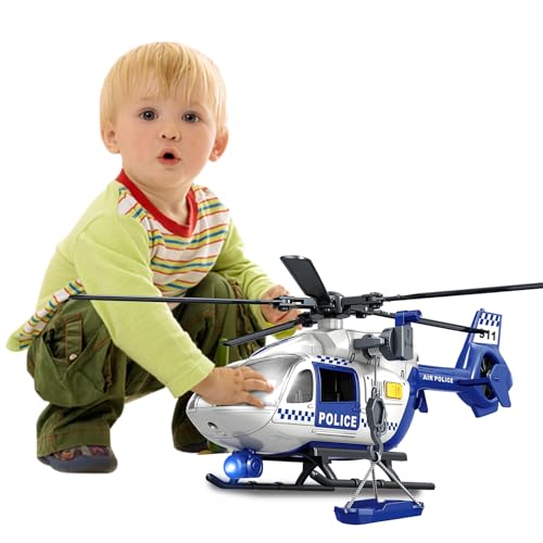 XUEXUE Big Helicopter Toy for Toddlers - Police Rescue Helicopter with Crane, Lights & Sounds - Boys & Girls Ages 2 3 4 5 6 XUEXUE Big Helicopter Toy for Toddlers - Police Rescue Helicopter with Crane, Lights & Sounds - Boys & Girls Ages 2 3 4 5 6 von XUEXUE
