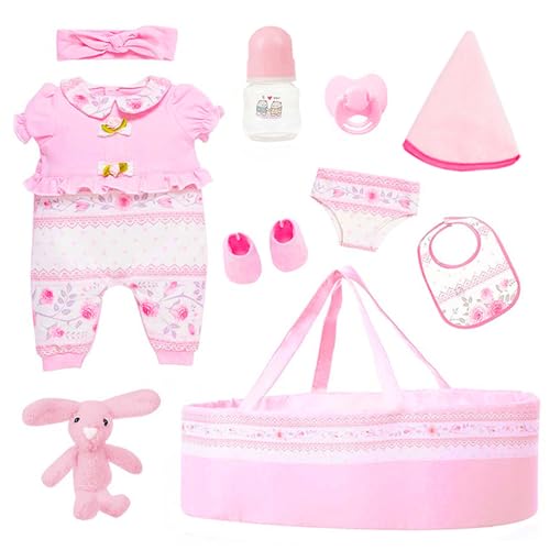 18-Zoll-Puppe Kleidung und Zubehör mit Bassinet Cute Safe Soft Cloth Baby Puppe Zubehör für Babys Pretend Play Set, Keine, Kleidung für 18-Zoll-Puppen 18-Zoll-Puppe Kleidung und Zubehör mit Bassinet Cute Safe Soft Cloth Baby Puppe Zubehör für Babys Pretend Play Set, Keine, Kleidung für 18-Zoll-Puppen von XUEYEGONGJI