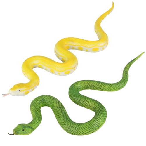 2pcs falsche Schlange, elastische realistische Plastikschlangen Python Tierfiguren Streich Props Stress Relief Toys Bildungsspielzeug Geburtstagsfeier Geschenk für Kinder, Schlangenspielzeug 2pcs falsche Schlange, elastische realistische Plastikschlangen Python Tierfiguren Streich Props Stress Relief Toys Bildungsspielzeug Geburtstagsfeier Geschenk für Kinder, Schlangenspielzeug von XUEYEGONGJI