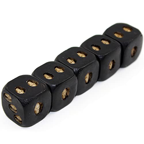 5pcs schwarzer Schädelwürfler grinsend Schädel Deluxe Teufel Poker Würfel Gothic Gambling Tower mit Tod, Plastik von XUEYEGONGJI
