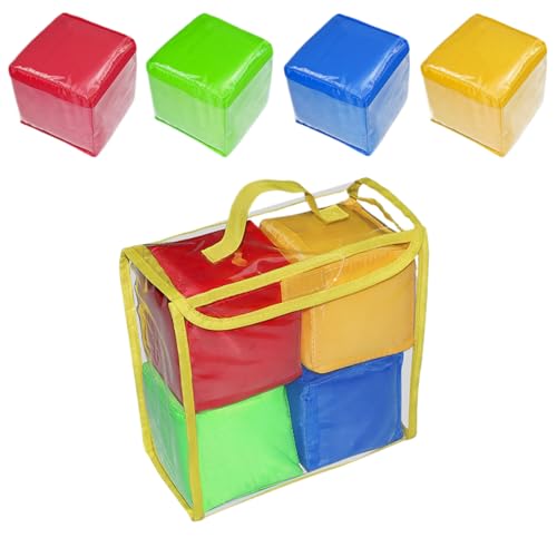 XUEYEGONGJI Pocket Dice, 4PCS -Würfelschaumkubikspielzeug, weiches Spielspiel, 3,9 Zoll quadratische weiche Schaumwürfel, DIY Big Dice XUEYEGONGJI Pocket Dice, 4PCS -Würfelschaumkubikspielzeug, weiches Spielspiel, 3,9 Zoll quadratische weiche Schaumwürfel, DIY Big Dice von XUEYEGONGJI
