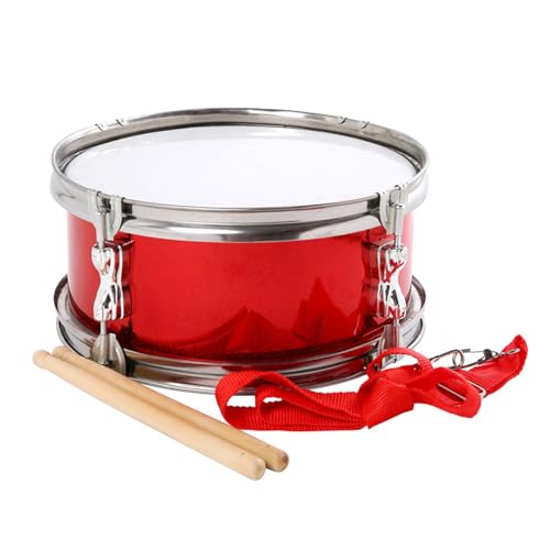 XUEYEGONGJI Snare Drum, 11 Zoll Kleinkinder-Schlagzeugset mit Holzschlägel und verstellbarem Gurt, Percussion-Musikinstrument für Kindergeburtstagsgeschenke, Kleinkinder-Schlagzeugset von XUEYEGONGJI