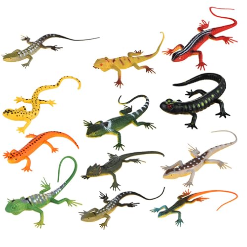XUEYEGONGJI 12pcs Figur Stil künstliche realistische falsche Echsenpädagogik 3-5 Zoll Reptilienspielzeug, Geschenke für Kinder, Spielzeug XUEYEGONGJI 12pcs Figur Stil künstliche realistische falsche Echsenpädagogik 3-5 Zoll Reptilienspielzeug, Geschenke für Kinder, Spielzeug von XUEYEGONGJI