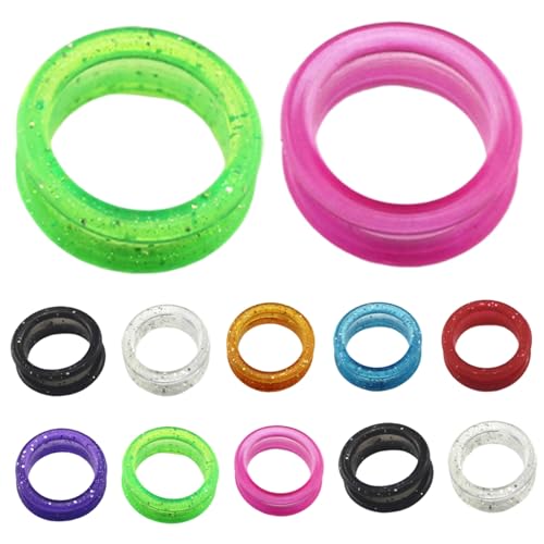 XUEYEGONGJI 12pcs Schere Fingerringe Daumeneinsätze Griffs Beschützer Schere Ring Scherfingerzubehör Silikon Bunte Hundebereich zum Sch von XUEYEGONGJI